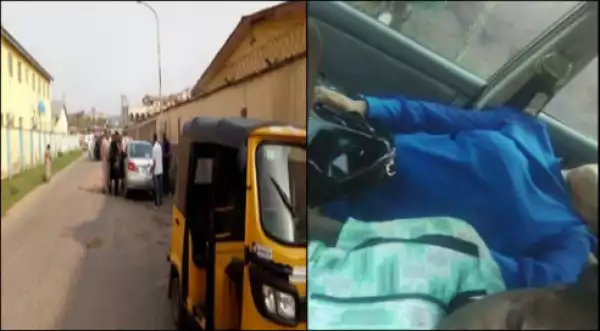 Photo Update: See Dead Bodies Of The Married Woman And Married FRSC Officer Who Died While Having S-e-x In The Car Near Police Area Command In Lagos